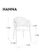 2 Chaises Hanna Velours noires - 80x54.5x56 cm