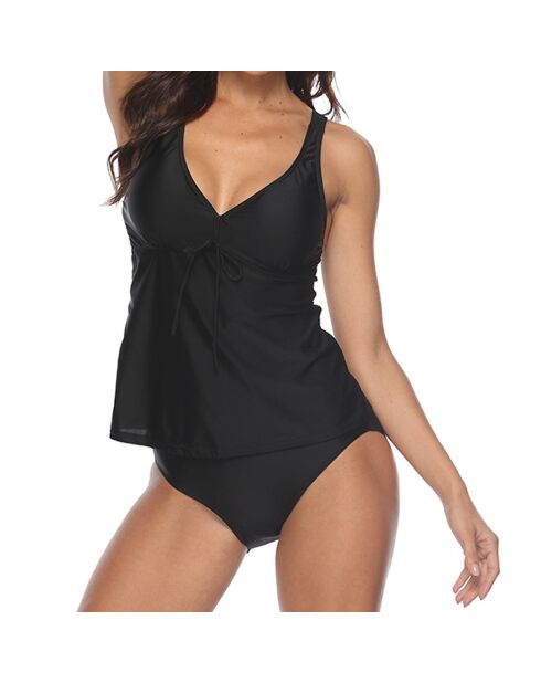 Maillot de bain tankini 2 Pièces Kiran noir