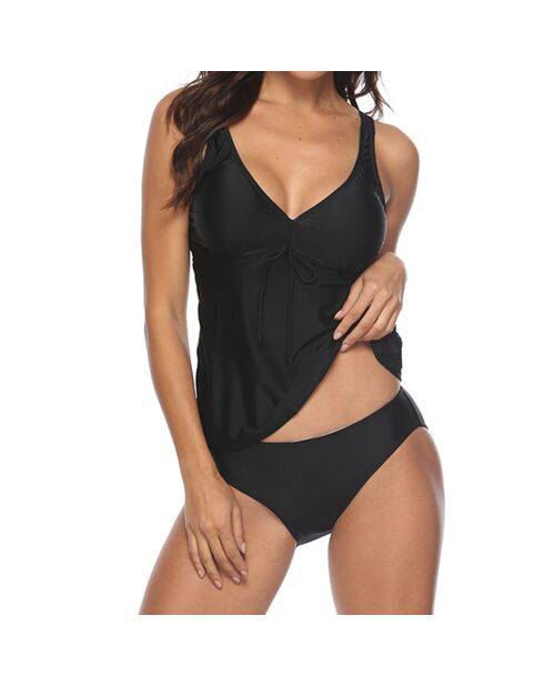 Maillot de bain tankini 2 Pièces Kiran noir