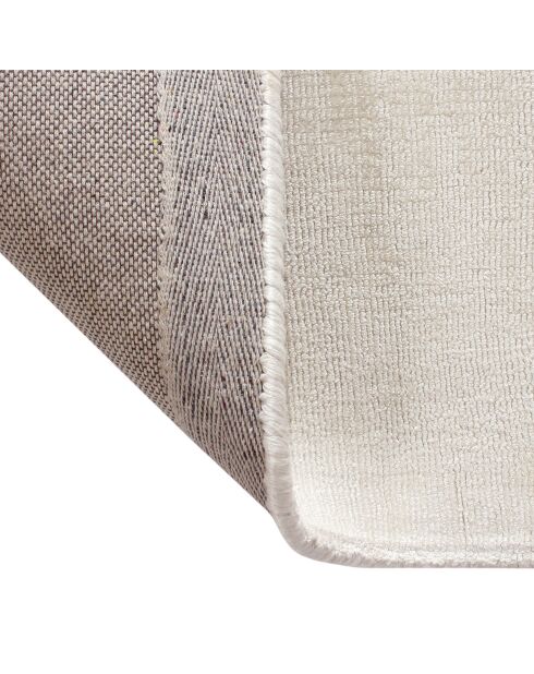 Tapis rectangulaire Nate Viscose blanc cassé  - 200x300 cm