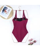Maillot de bain 1 Pièce Ila rouge vin