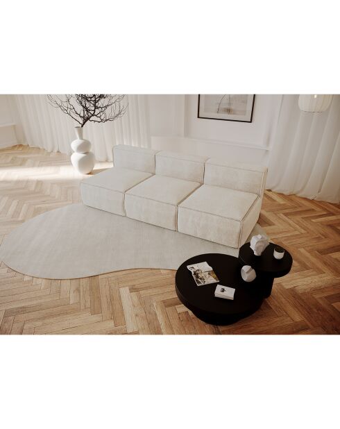 Tapis forme organique Nate Viscose blanc cassé  - 180x270 cm