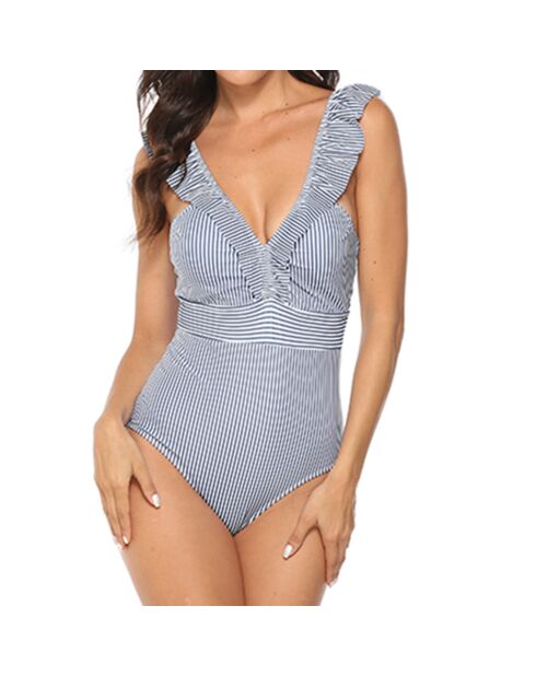 Maillot de bain 1 Pièce Alaya noir/blanc