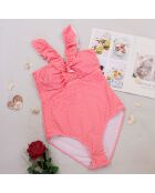 Maillot de bain 1 Pièce Alaya rouge/blanc