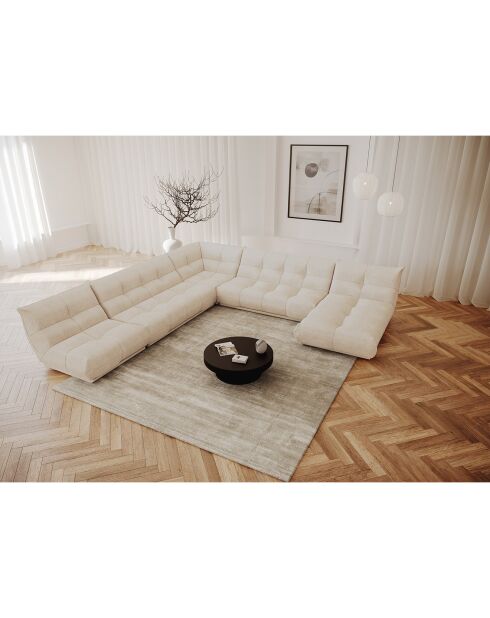 Tapis rectangulaire Nate Viscose beige - 160x230 cm
