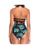Maillot de bain 2 Pièces Amiya noir/vert