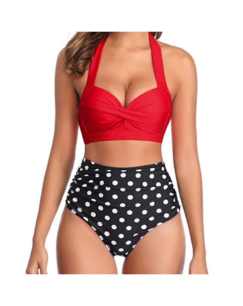 Maillot de bain 2 Pièces Amiya rouge/noir