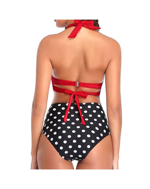Maillot de bain 2 Pièces Amiya rouge/noir