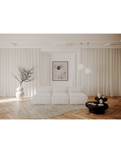 Tapis forme organique Nate Viscose beige - 180x270 cm