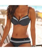 Maillot de bain 2 Pièces Maïna noir/blanc