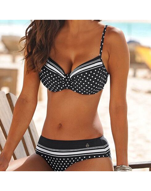 Maillot de bain 2 Pièces Maïna noir/blanc