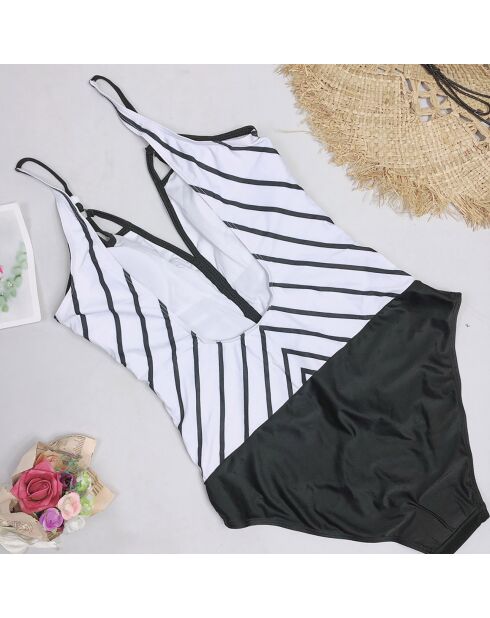 Maillot de bain 1 Pièce Malaya noir/blanc