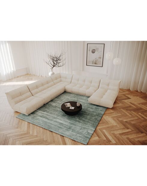 Tapis rectangulaire Nate Viscose vert sauge - 120x180 cm
