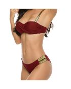 Maillot de bain 2 Pièces Riya rouge vin