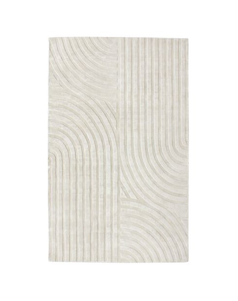 Tapis rectangulaire Dana Viscose blanc cassé  - 160x230 cm