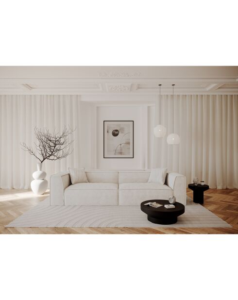 Tapis rectangulaire Dana Viscose blanc cassé  - 160x230 cm