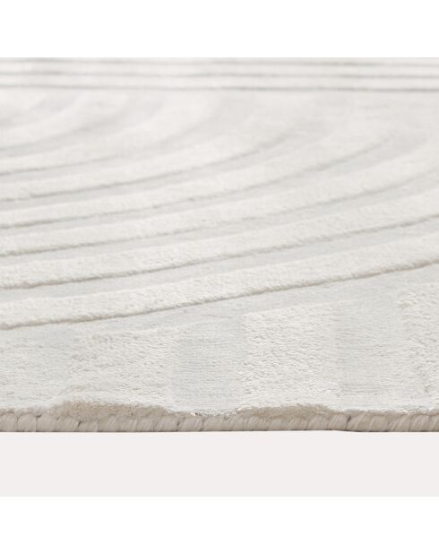 Tapis rectangulaire Dana Viscose blanc cassé  - 160x230 cm