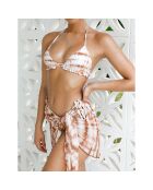 Maillot de bain 3 Pièces Yosana marron/blanc