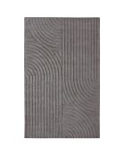 Tapis rectangulaire Dana Viscose gris anthracite - 160x230 cm