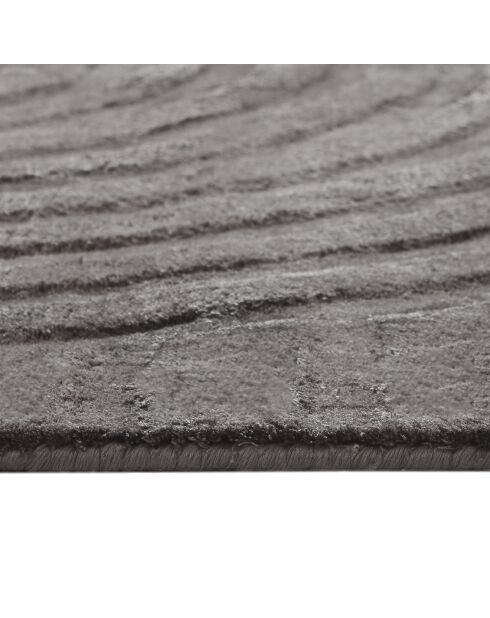 Tapis rectangulaire Dana Viscose gris anthracite - 160x230 cm