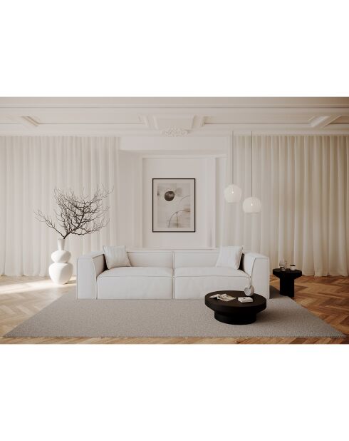 Tapis rectangulaire Jonas Shaggy gris clair - 160x230 cm