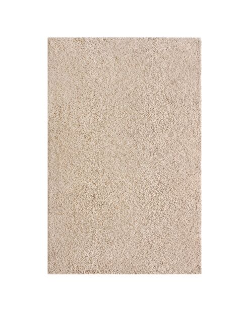 Tapis rectangulaire Jonas Shaggy beige - 160x230 cm