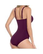 Maillot de bain 1 Pièce Neela rouge vin