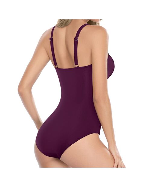 Maillot de bain 1 Pièce Neela rouge vin