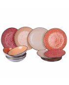 Set de vajilla de arenisca roja Sunset - 12 piezas