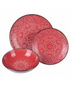 Set de vajilla de arenisca roja Sunset - 12 piezas