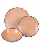 Set de vajilla de arenisca roja Sunset - 12 piezas