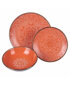 Set de vajilla de arenisca roja Sunset - 12 piezas