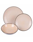 Set de vajilla de arenisca roja Sunset - 12 piezas