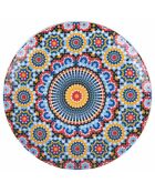 6 mehrfarbige Dessertteller aus Marrakesch-Porzellan - D.19 cm