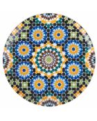 6 mehrfarbige Dessertteller aus Marrakesch-Porzellan - D.19 cm