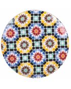 6 mehrfarbige Dessertteller aus Marrakesch-Porzellan - D.19 cm
