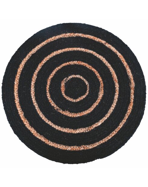 Schwarzes Tischset - D.38 cm