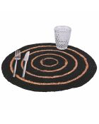 Schwarzes Tischset - D.38 cm