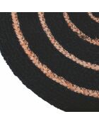 Schwarzes Tischset - D.38 cm