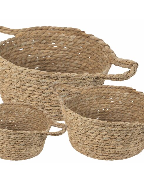 3 cestas de almacenamiento naturales
