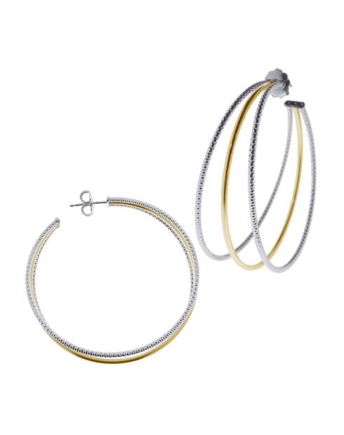 Boucles d'oreilles en Argent rhodié