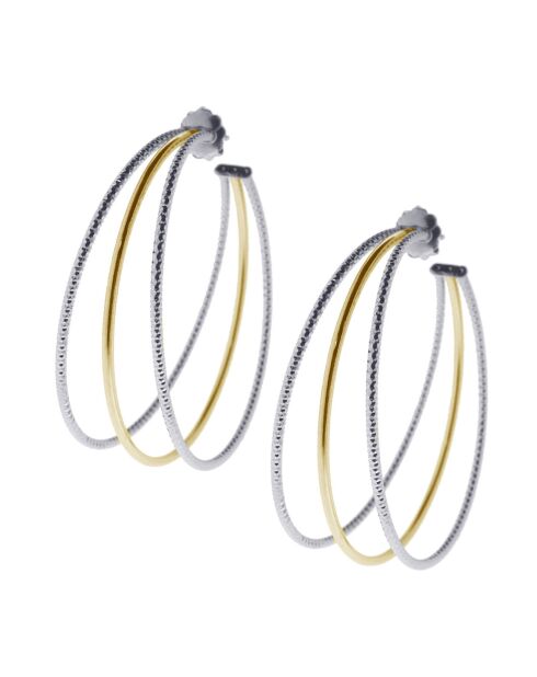 Boucles d'oreilles en Argent rhodié