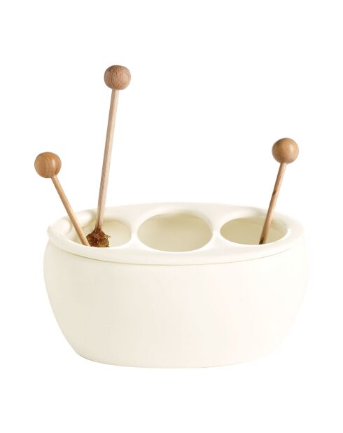 Sucrier en porcelaine Nectar beige - 20 cl