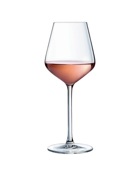 6 Verres à pied Distinction transparents - 28 cl