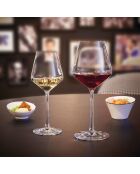 6 Distinction glazen met transparante steel - 28 cl