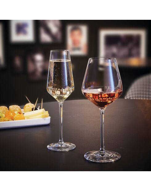 6 transparante champagnefluiten van Distinction - 23 cl