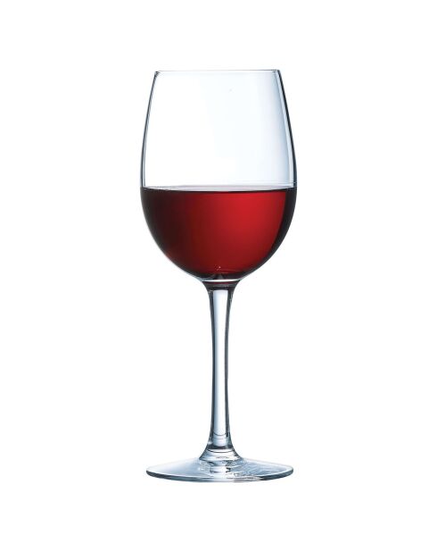 6 Verres à pied Cabernet Tulipe jaugé transparents - 35 cl