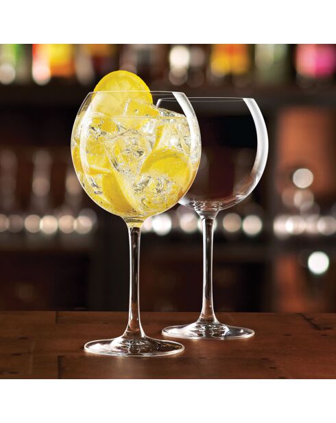 6 Verres à pied Cabernet Ballon transparents - 47 cl