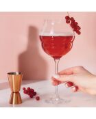 6 transparante glazen met Macaronsteel - 60 cl