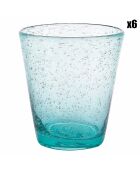 6 Verres à eau Cancun bleus - 33 cl